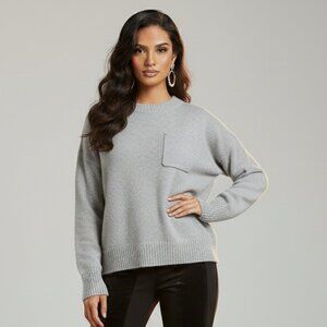 Free People One Teaspoon Classic Cotton Chunky Knit Sweater Gray Oversized